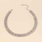 Layered Solid Choker Necklace