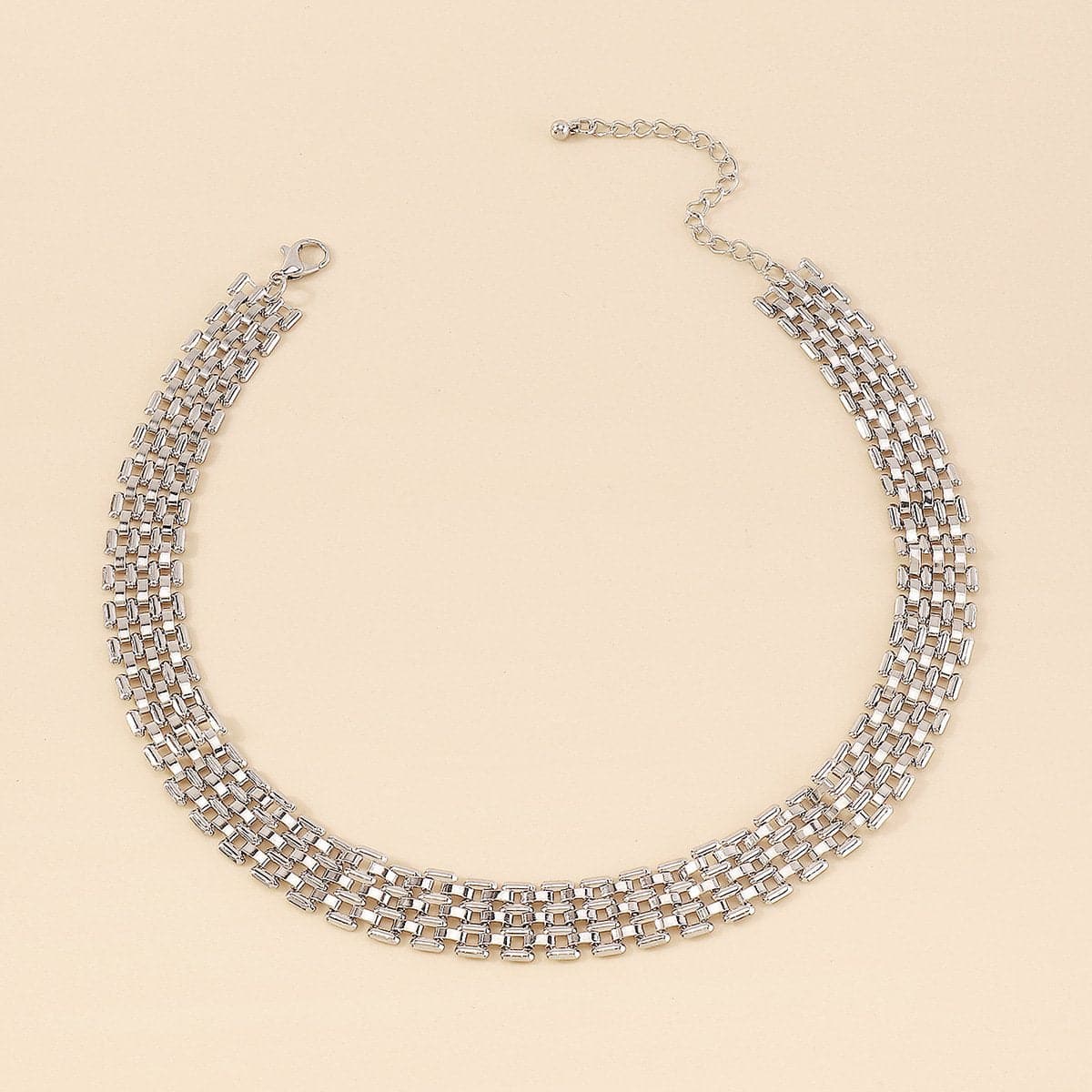 Layered Solid Choker Necklace