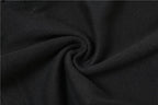 Hollow out solid gloves irregular backless tube crop top