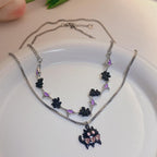 Cat Pendant Multicolor 2 Pcs Necklace