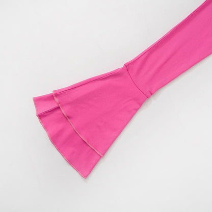 Maxikleid mit Blumenapplikation, Schlitz, ausgestellten Ärmeln und Schleife