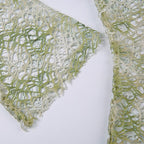 Tie dye see through fishnet hollow out long sleeve top