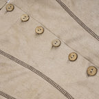 Button stitch sleeveless contrast crop top