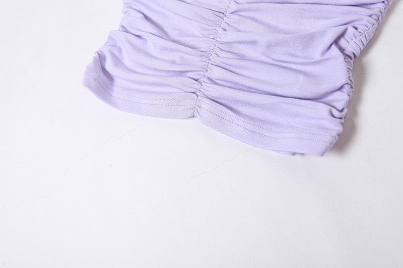 Ruched backless contrast patchwork cami top