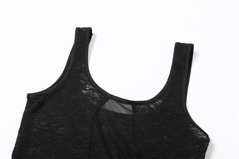 Top corto in 3 pezzi con scollo alto, maniche lunghe e schiena incrociata, tinta unita e testurizzato 
