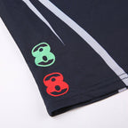 Top corto con stampa a contrasto e scollo rotondo a manica corta