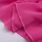 Minigonna in chiffon con volant e arricciatura a tinta unita 