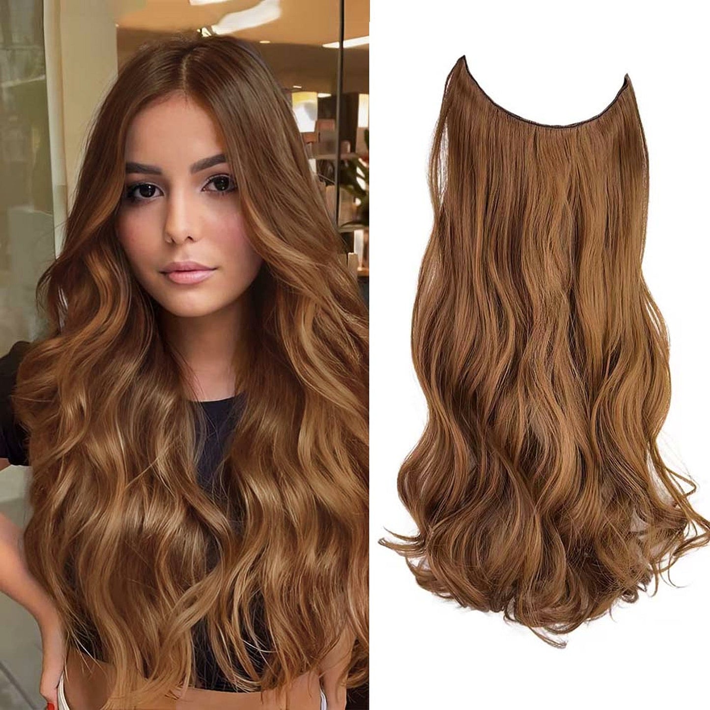 Wave Halo Clip in Hair Extensions