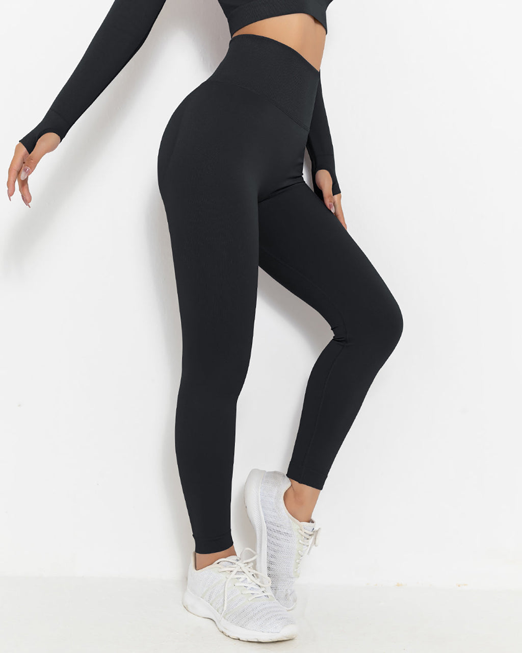 Lior Nahtlose Scrunch-Leggings - Schwarz