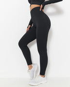 Lior Nahtlose Scrunch-Leggings - Schwarz