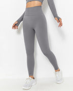 Lior Nahtlose Scrunch Leggings - Hellgrau