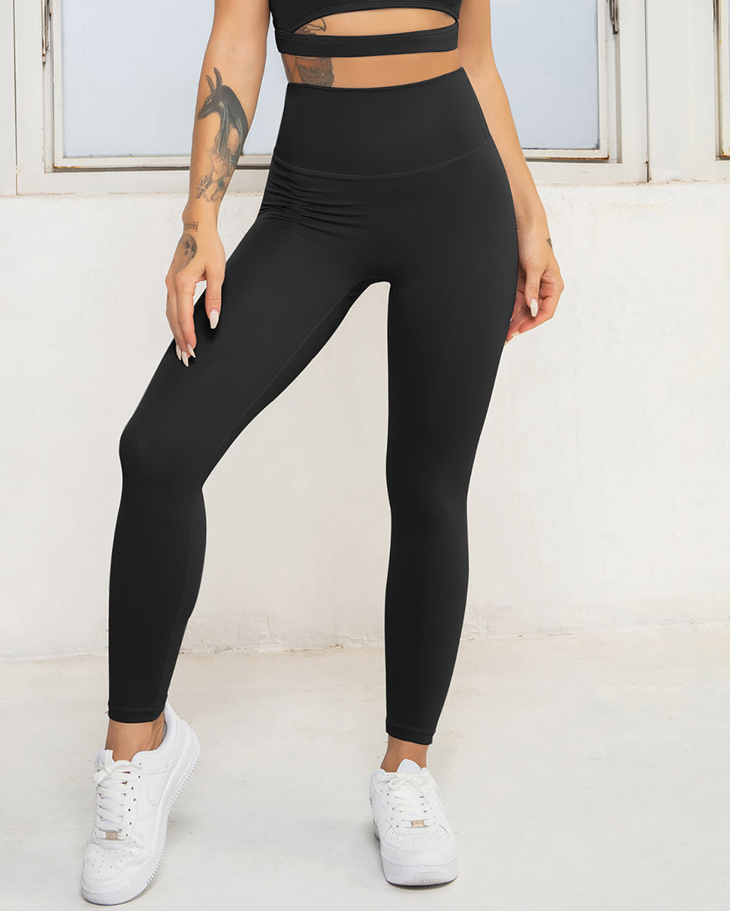 Naomi Nahtlose Leggings - Schwarz