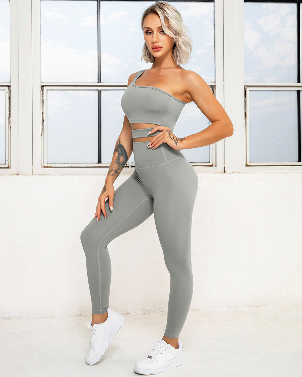 Naomi Nahtlose Leggings - Grau