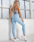 Nahtlose Leggings Naomi - Blau