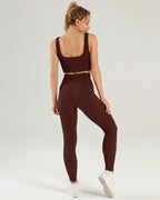 Nieve gerippte nahtlose Leggings - Buccaneer
