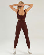 Nieve gerippte nahtlose Leggings - Buccaneer