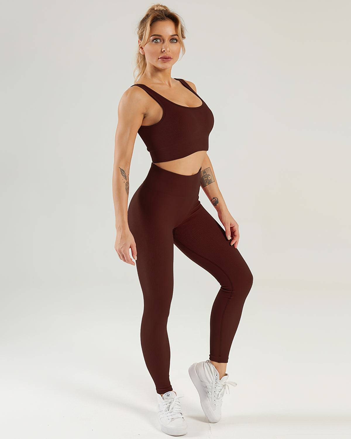 Nieve gerippte nahtlose Leggings - Buccaneer