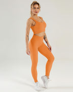 Nieve gerippte nahtlose Leggings - Jaffa
