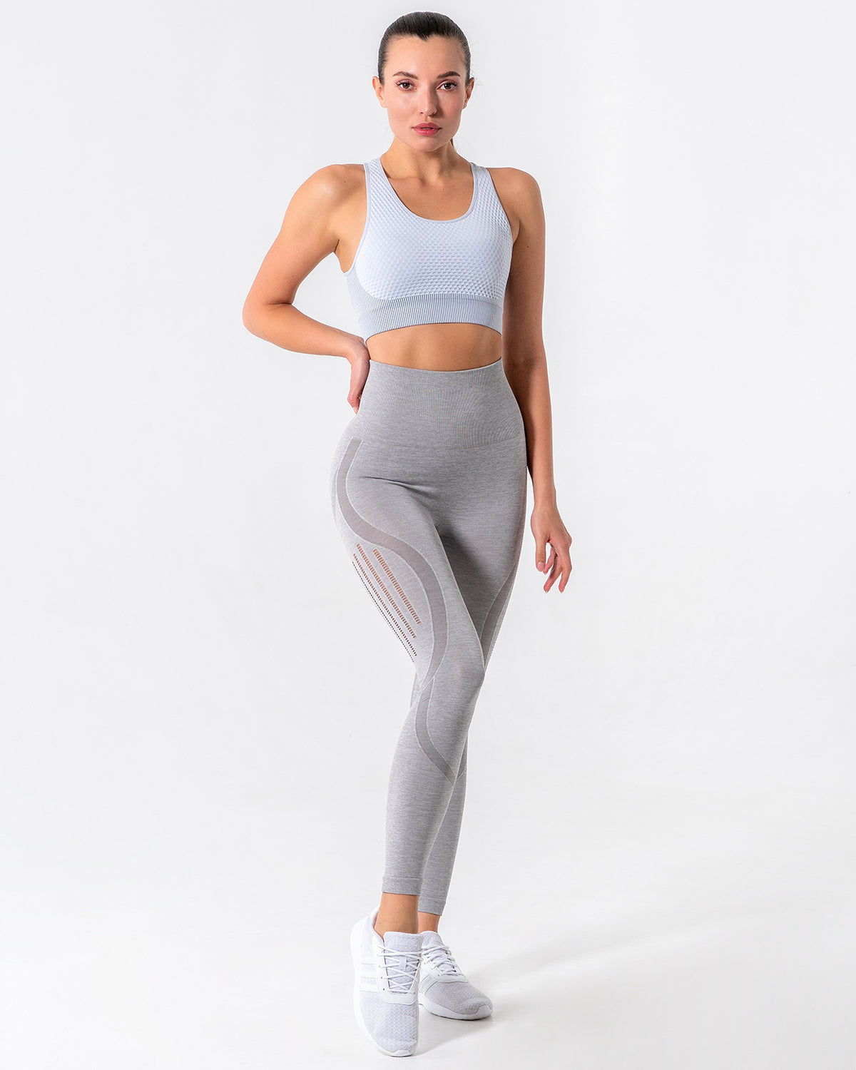 Nina Luxe Hollow Leggings - Grau
