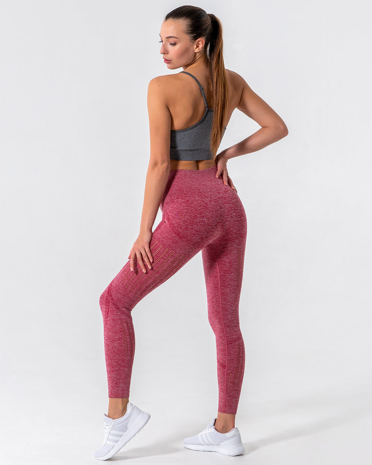 Leggings Nina Luxe Hollow - Rosso