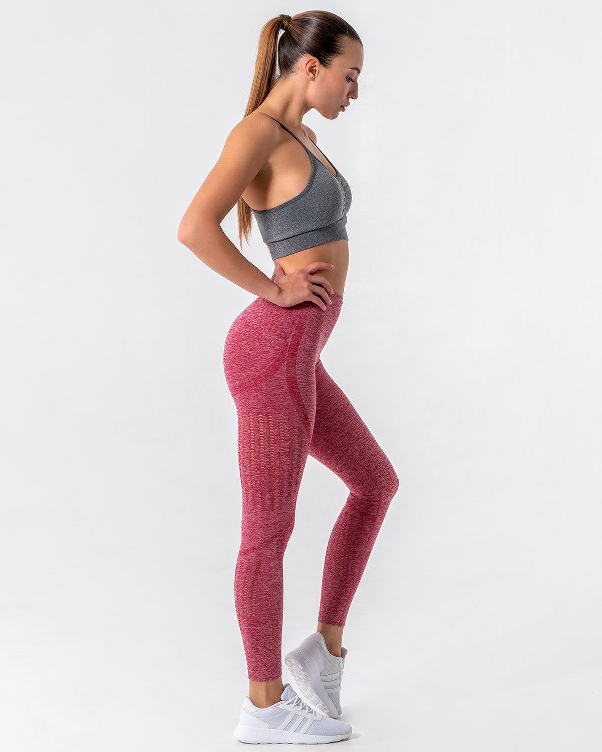 Leggings Nina Luxe Hollow - Rosso