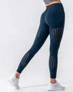 Nina Luxe Hollow Leggings - Blau