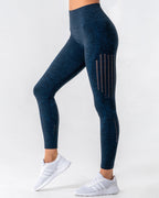 Nina Luxe Hollow Leggings - Blau