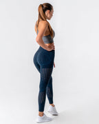 Nina Luxe Hollow Leggings - Blau