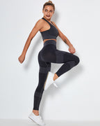 Nahtlose Leggings Penelope - Schwarz