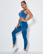 Nahtlose Leggings Penelope - Blau