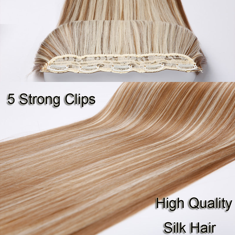 Natural Straight Halo Hair Extensions