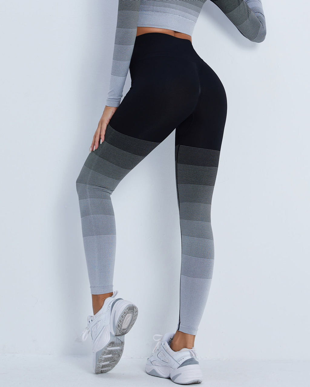 Qeuryn Nahtlose Leggings - Schwarz