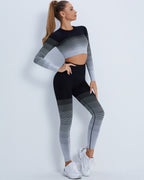 Qeuryn Nahtlose Leggings - Schwarz
