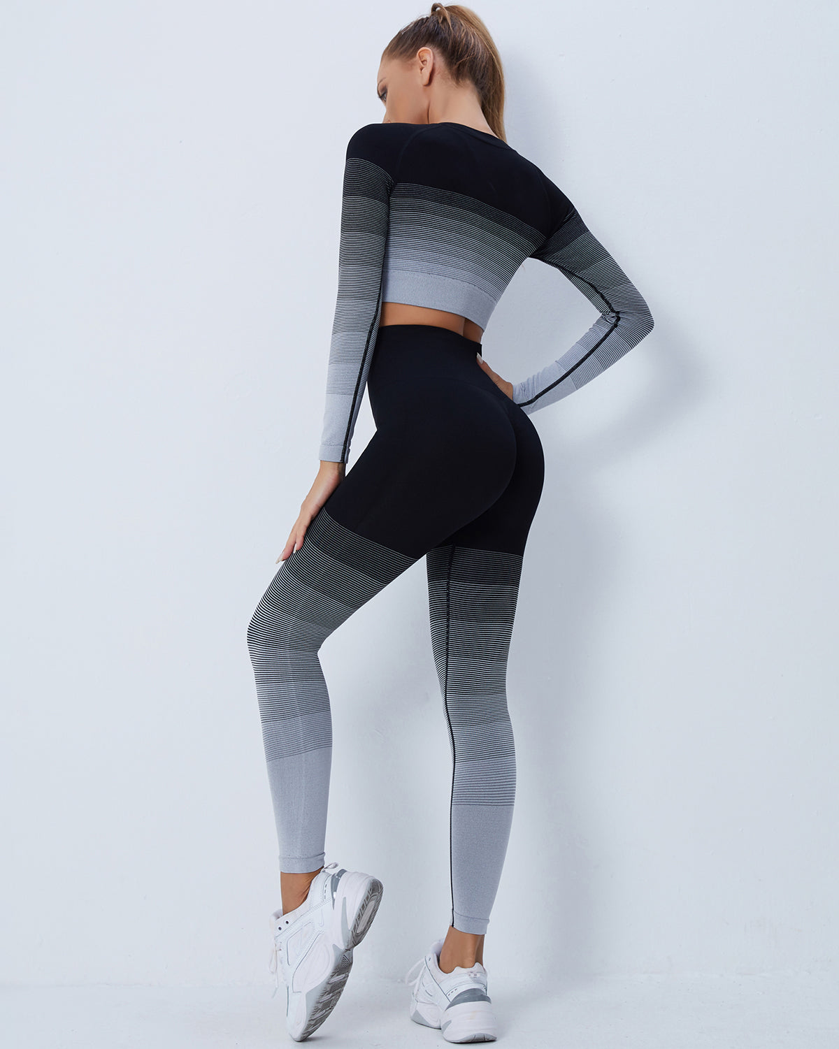 Qeuryn Nahtlose Leggings - Schwarz