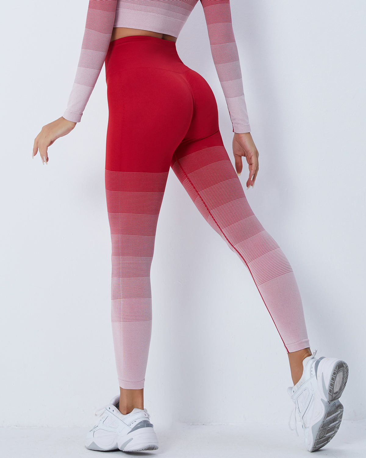 Qeuryn Nahtlose Leggings - Rot