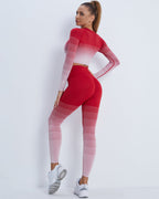 Qeuryn Nahtlose Leggings - Rot