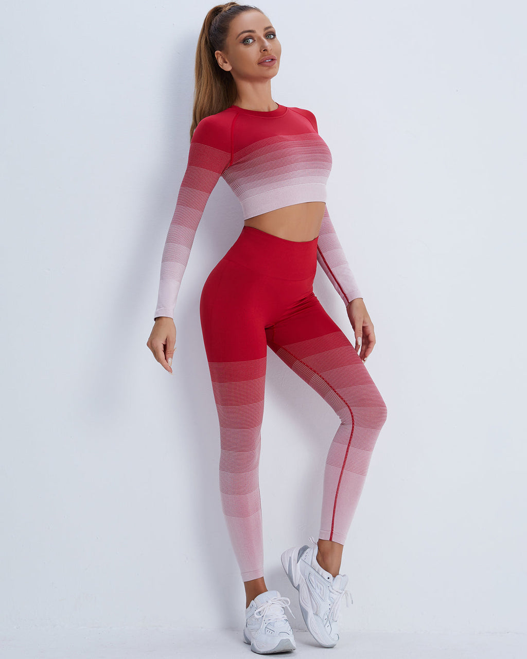 Qeuryn Nahtlose Leggings - Rot