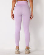 Qiara Gerippte Nahtlose Leggings - Lila