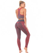 Leggings senza cuciture River Leopard - Rosso