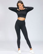 Serenity Nahtlose Leggings - Schwarz