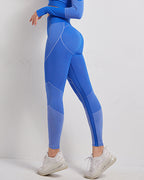 Stealth Crew Seamless Leggings - Blau