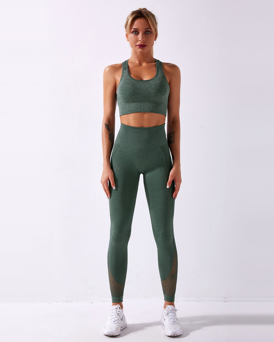 Terra Seamless Leggings - Dunkelgrün