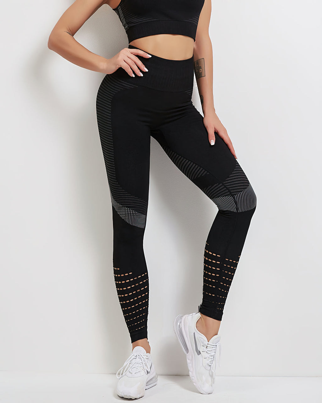 Tribeca Nahtlose Leggings - Schwarz