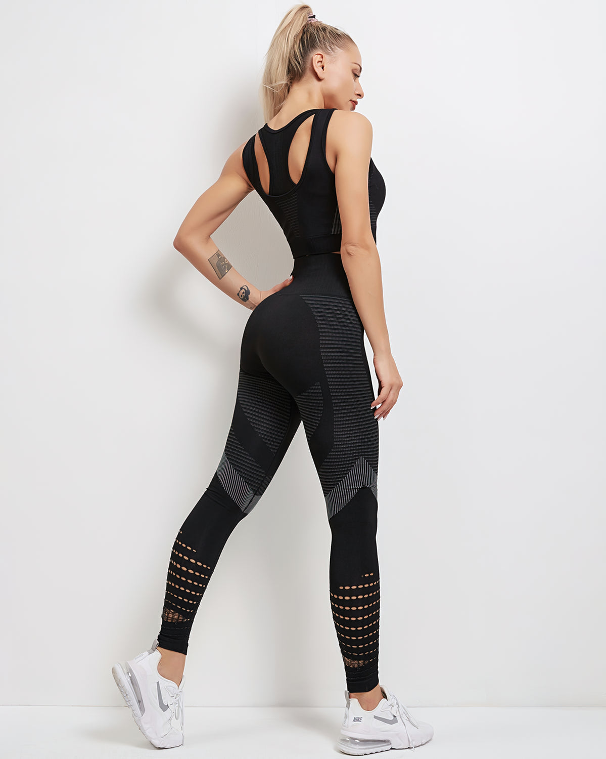 Tribeca Nahtlose Leggings - Schwarz