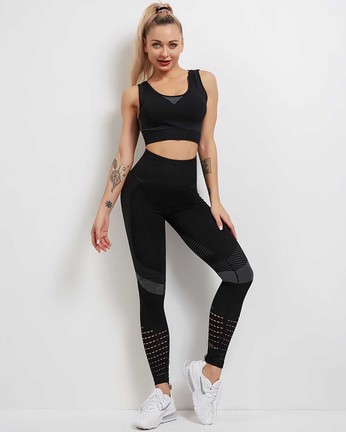 Tribeca Nahtlose Leggings - Schwarz