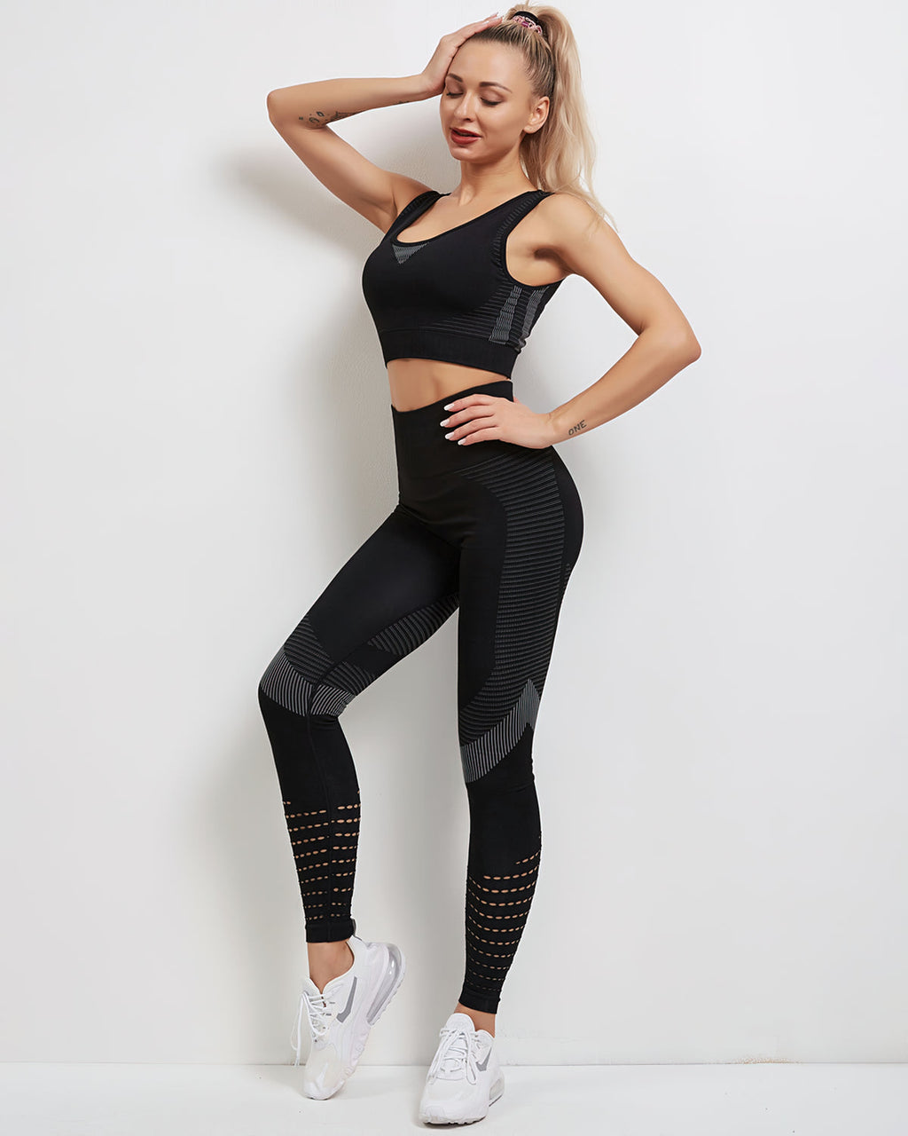 Tribeca Nahtlose Leggings - Schwarz