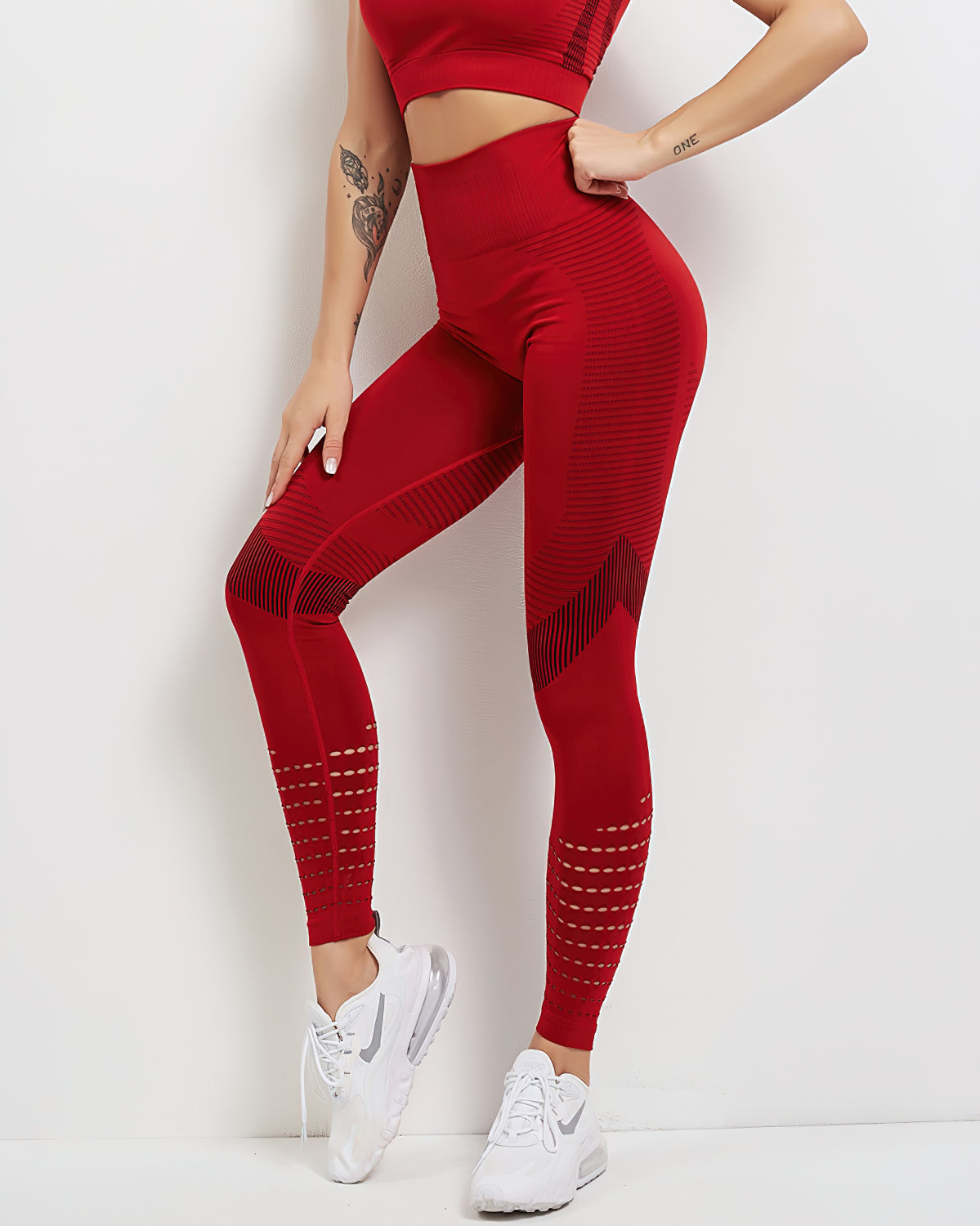 Tribeca Nahtlose Leggings - Rot