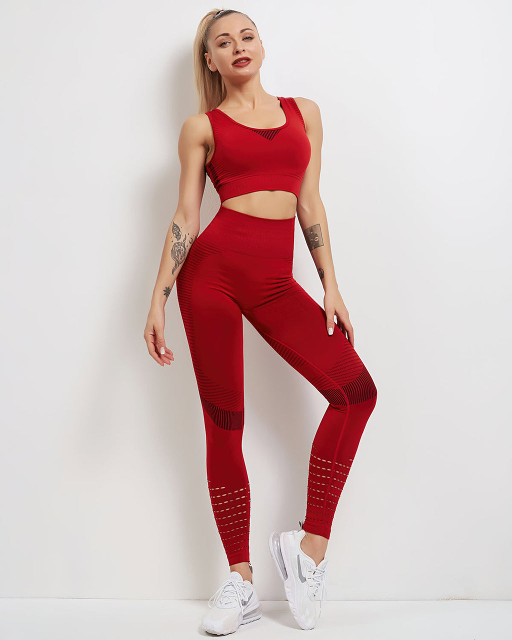 Tribeca Nahtlose Leggings - Rot