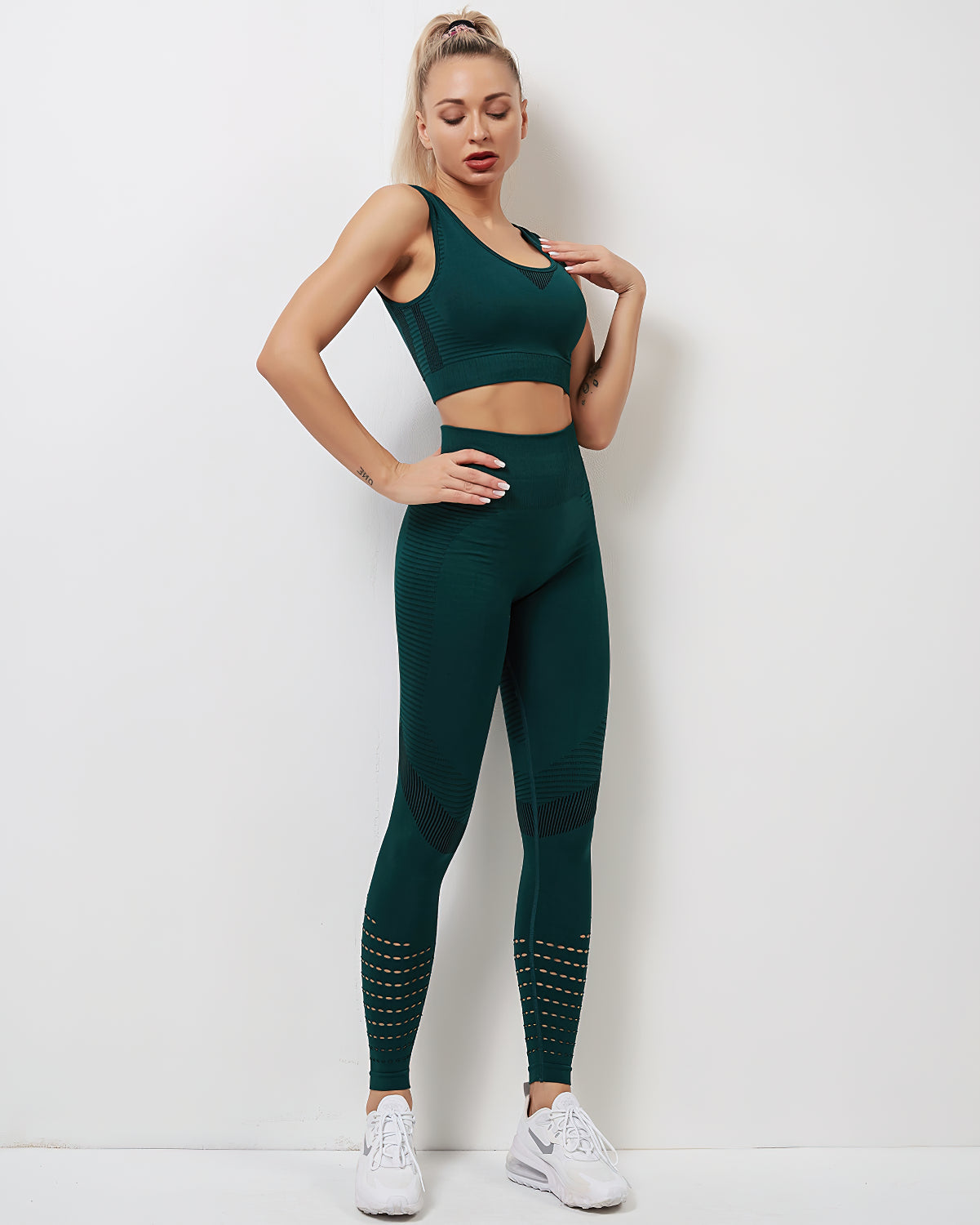 Tribeca Nahtlose Leggings - Grün