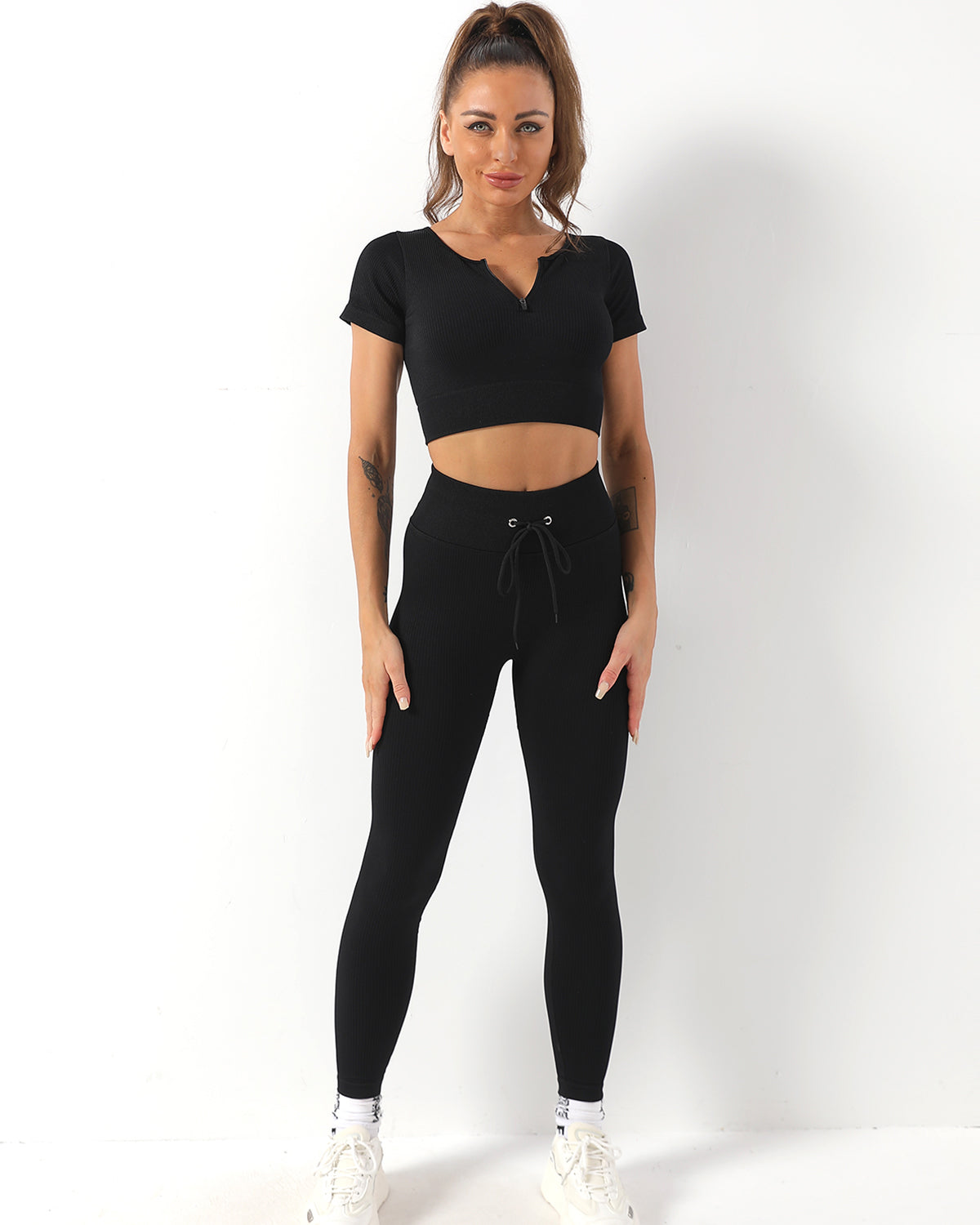 Wella Nahtlose Leggings - Schwarz
